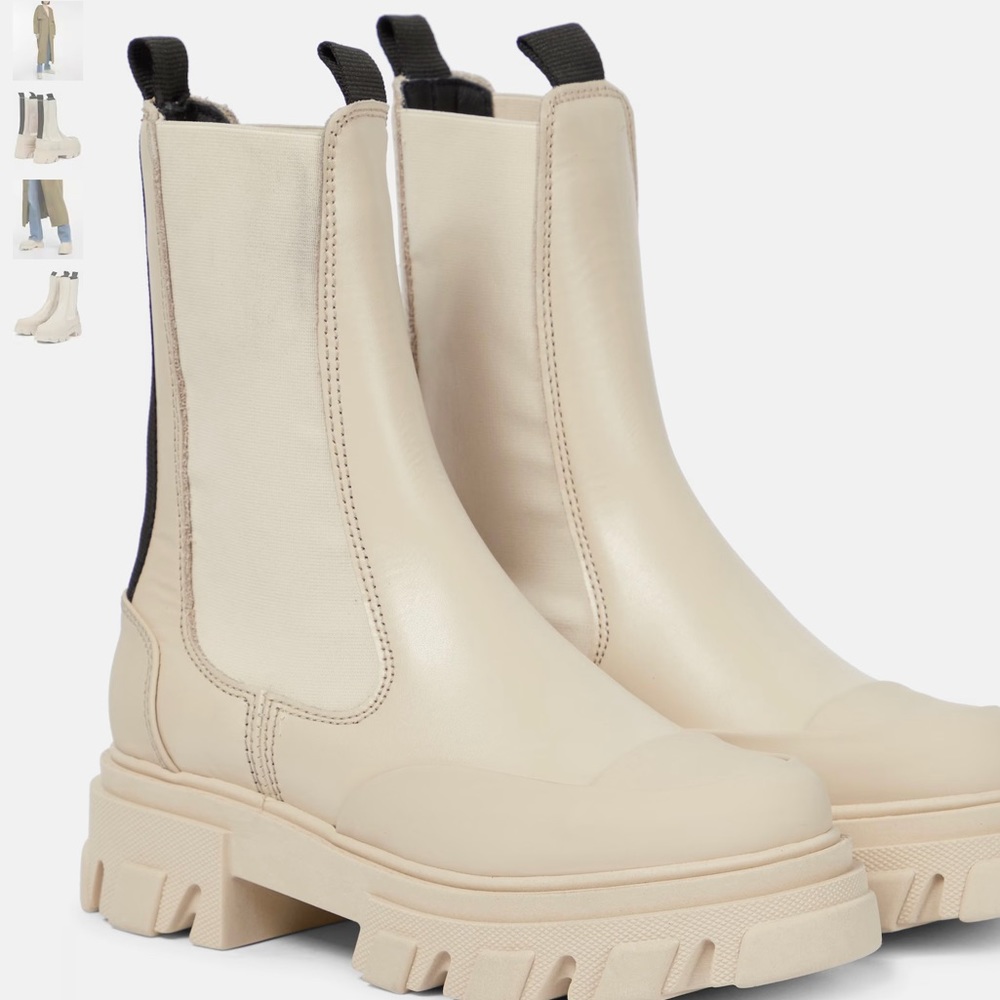 GANNI Leather Boots Size 37